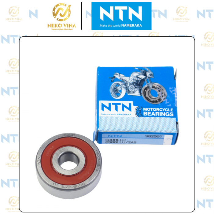 Vòng bi bạc đạn 6300 nhập khẩu chính hãng NTN - Nhật Bản, chất liệu thép cao cấp tinh luyện bền bỉ, giảm ma sát và tiếng ồn, vòng bi dành cho xe máy