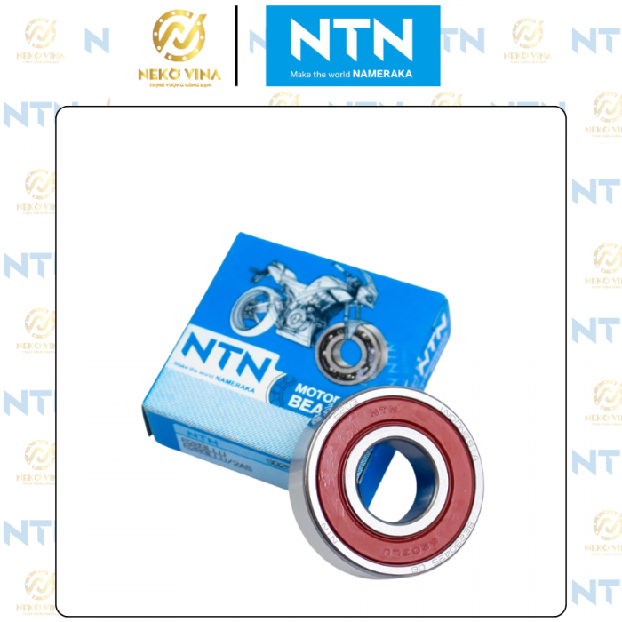 Vòng bi bạc đạn 6203 nắp cao su nhập khẩu chính hãng NTN - Nhật Bản, chất liệu thép cao cấp tinh luyện bền bỉ, giảm ma sát và tiếng ồn, vòng bi dành cho xe máy